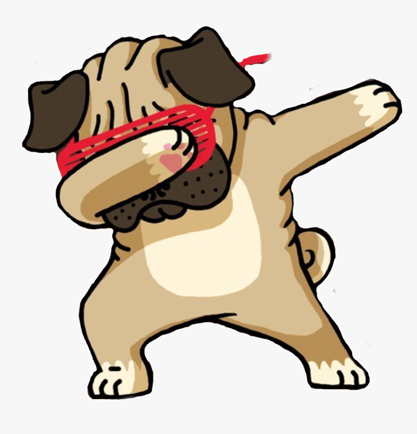 Pug Puglife Thugpug Dab Dabbingfreetoedit - Pug Dab, HD Png Download, Free Download