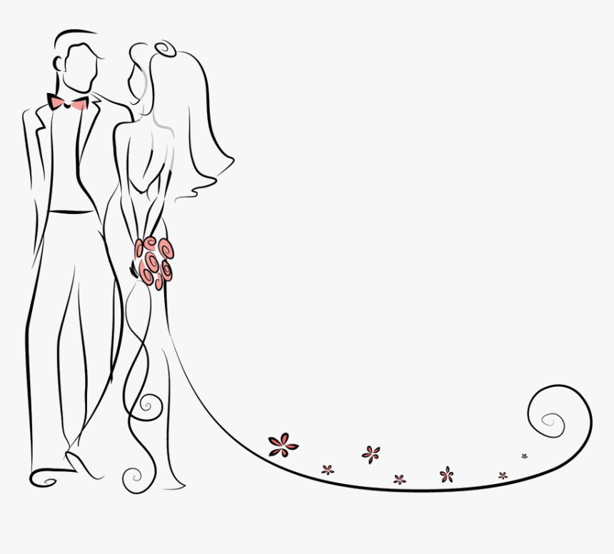 Transparent Wedding Couple Clipart - Bride And Groom Without Background, HD Png Download, Free Download