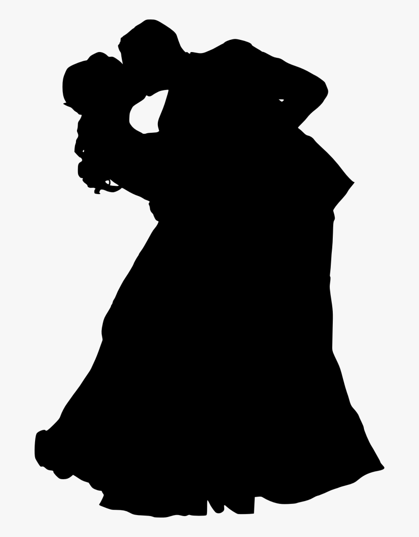 Black Bride And Groom Silhouettes Graphics, HD Png Download, Free Download
