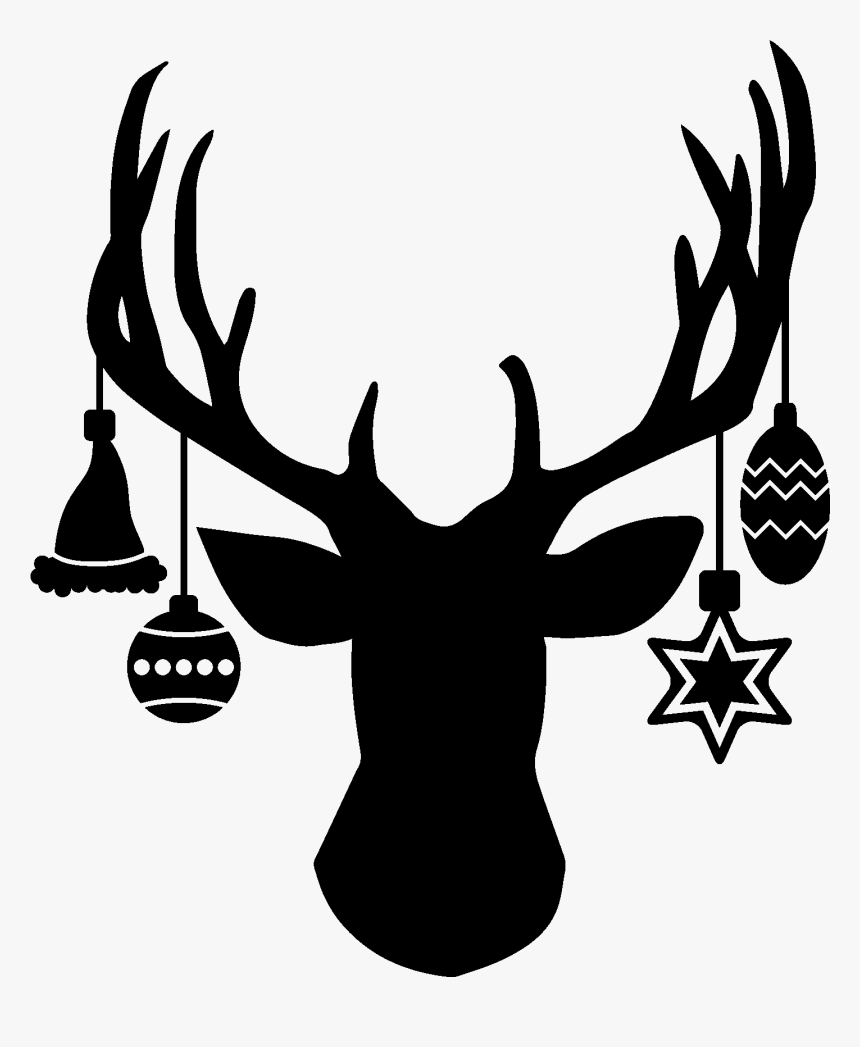 Christmas Deer Head Svg Hd Png Download Kindpng