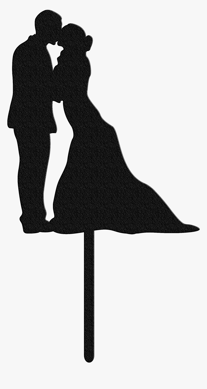 Bluewater Decor Wedding Couple Cake Topper Black - Wedding Cake Topper Png, Transparent Png, Free Download