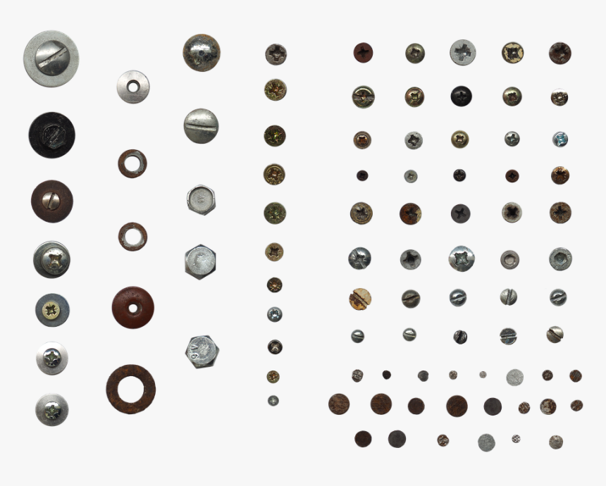 Screw, Nail, Washer, Stainless, Metal, Iron, Background - Nail Washer, HD Png Download, Free Download