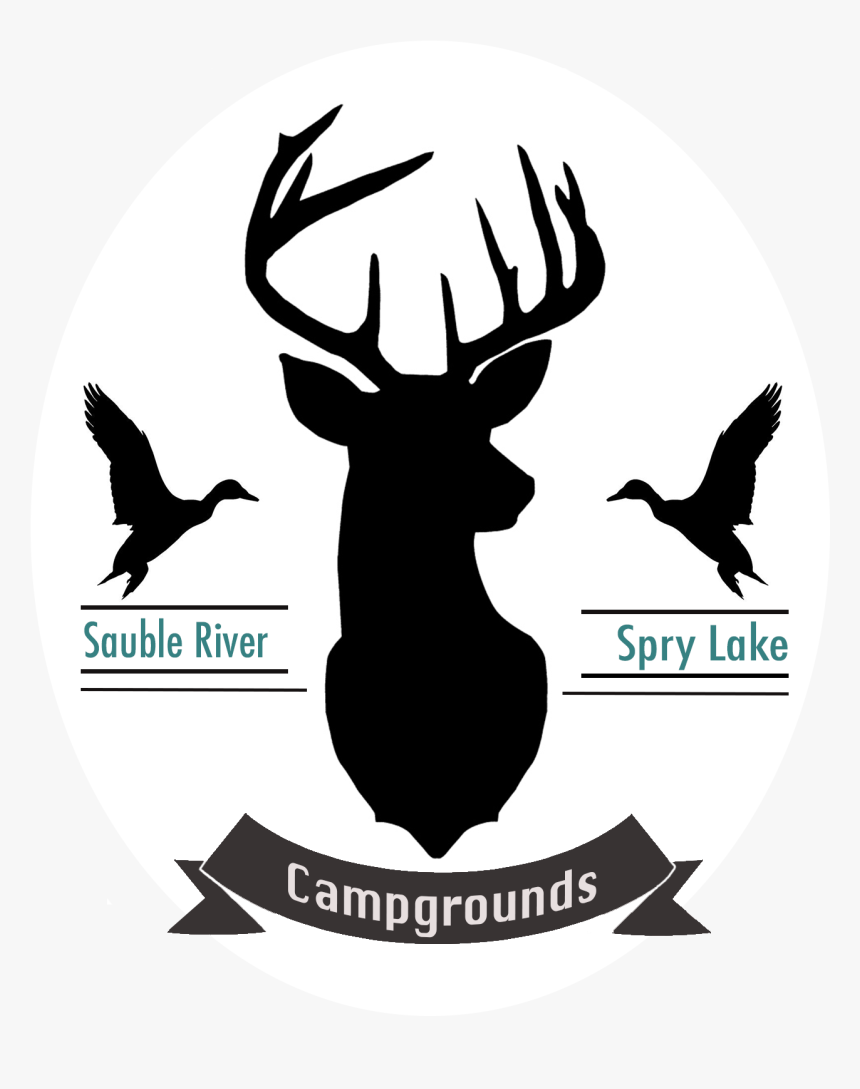 Deer Antler Silhouette Moose - Deer Stag Silhouette, HD Png Download, Free Download