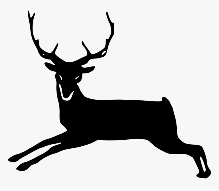 Elk,wildlife,silhouette - Deer, HD Png Download, Free Download