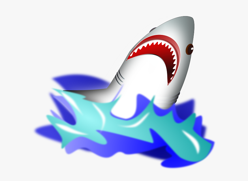 Transparent Sharknado Png - Shark In A Wave Cartoon, Png Download, Free Download