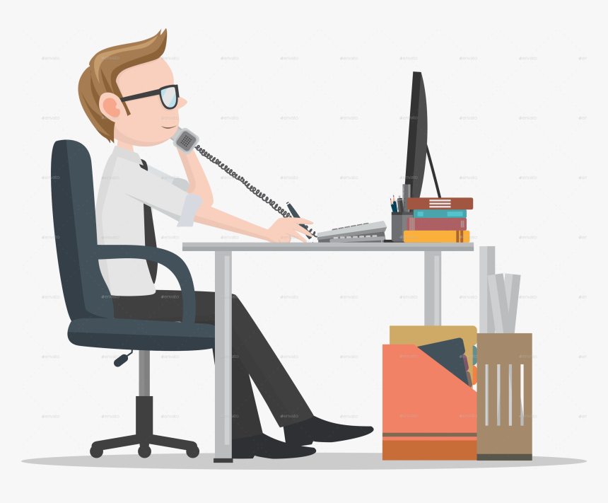 Working Clipart Office Work - Office Worker Png, Transparent Png, Free Download