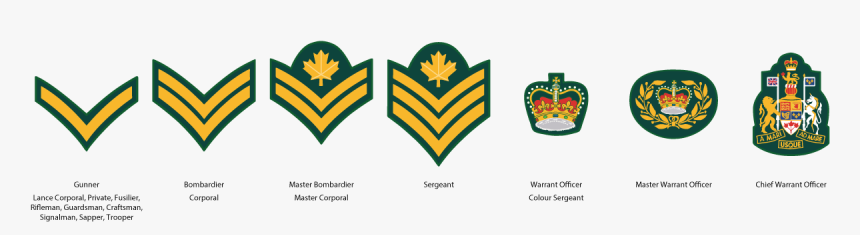 Transparent Drill Sergeant Clipart Royal Canadian Army Cadets Ranks ...