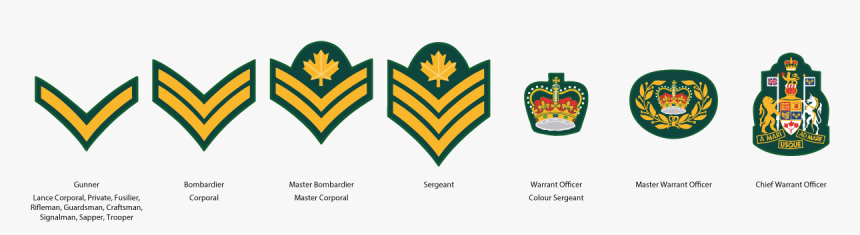 Transparent Drill Sergeant Clipart - Royal Canadian Army Cadets Ranks, HD Png Download, Free Download