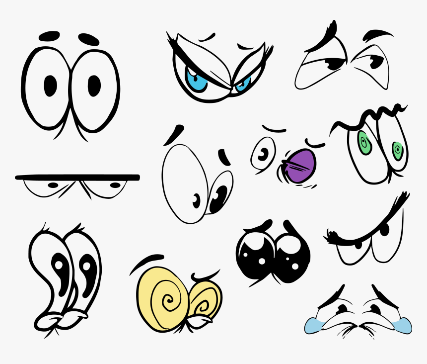 Drawing Cartoon Animation Eye - Cartoon Animated Eyes Drawing, HD Png Download, Free Download
