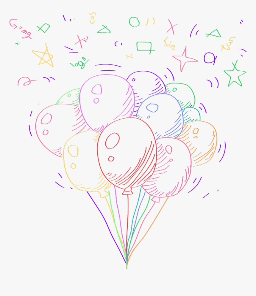 Balloon Balloons Birthday Starlight Funny Happy Drawing Hd