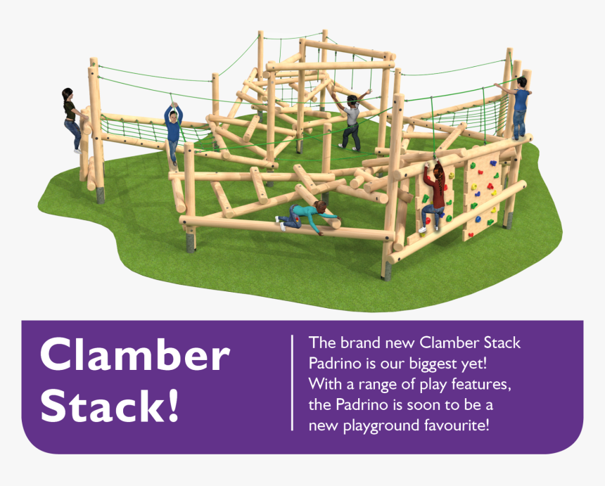 Clamber Stack Padrino - Pine Post Play Equipment, HD Png Download, Free Download