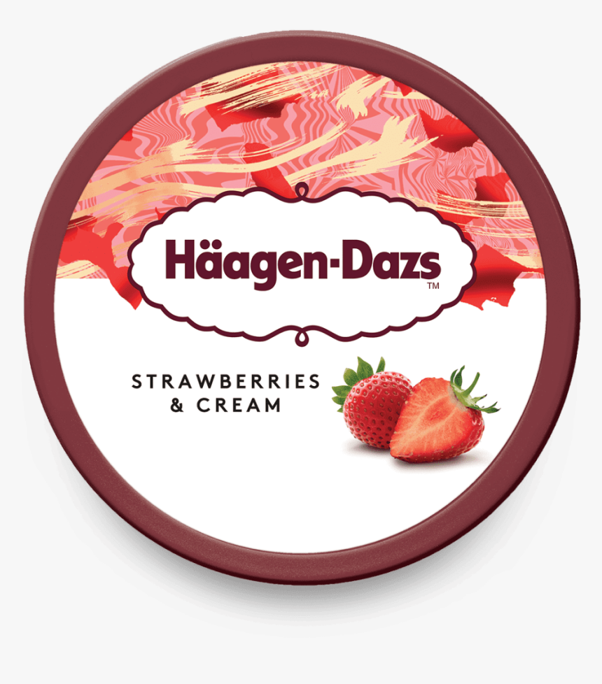 Transparent Fresas Con Crema Png - Häagen Dazs Strawberry & Cream, Png Download, Free Download