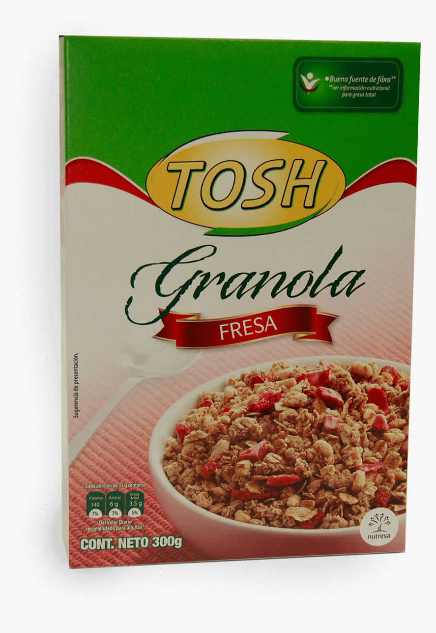 Granola Tosh Con Fresas - Muesli, HD Png Download, Free Download