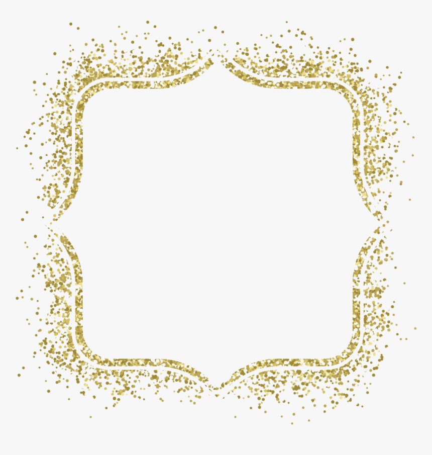 Gold Glitter Frame Png, Transparent Png, Free Download