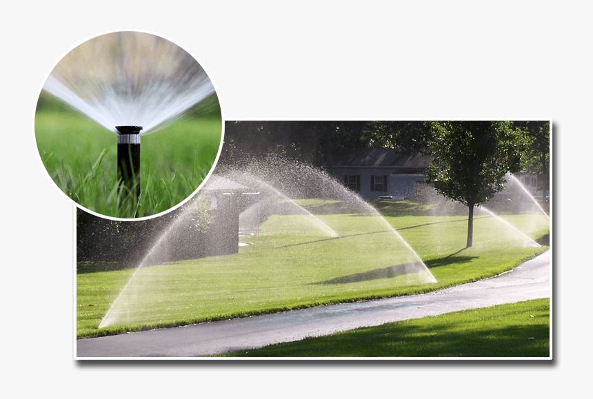Close Up Of A Popup Sprinkler Head Overlaying A Wide - Water & Irrigation Network, HD Png Download, Free Download