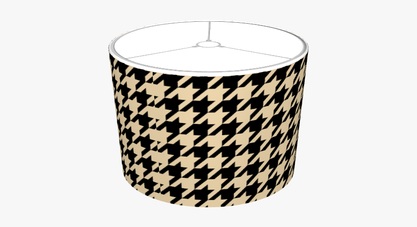 Black And Tan Houndstooth Lampshade - Houndstooth Lampshade, HD Png Download, Free Download