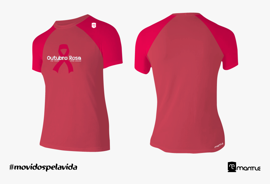 Camisa Outubro Rosa - Active Shirt, HD Png Download, Free Download