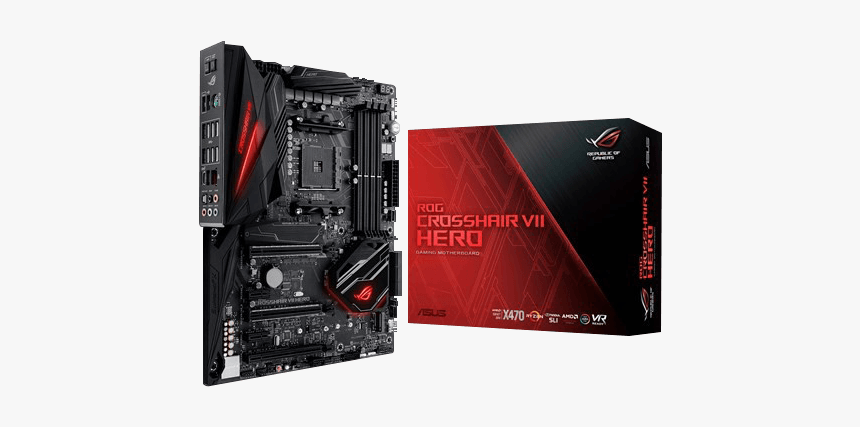 Rog Crosshair Vii Hero, Amd X470 Chipset, Am4, Atx, HD Png Download, Free Download