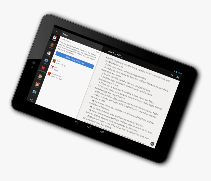 The Bible App For Android Tablet - Tablet Computer, HD Png Download, Free Download