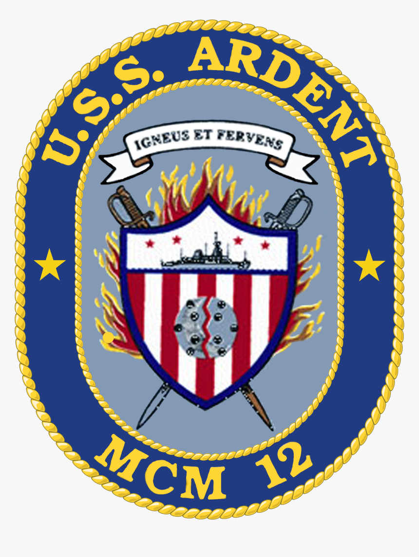 Uss Ardent Mcm-12 Crest - Uss Ardent Mcm 12, HD Png Download, Free Download