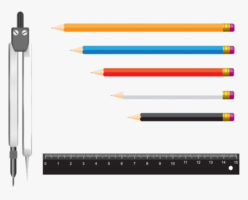 Stationery Pencils Vectors - 圆规 图片, HD Png Download, Free Download