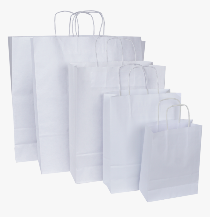 Bolsas Con Asas De Papel Blanco - Bolsas Blancas De Papel, HD Png Download, Free Download