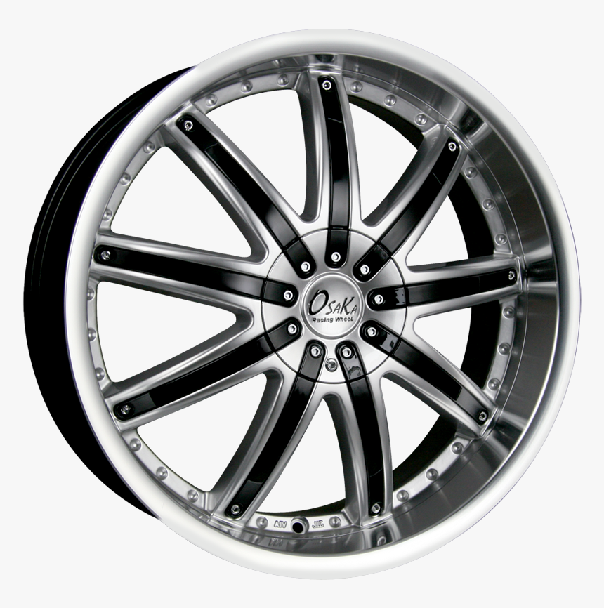 Phantom Hyper Silver / Black Strip - Osaka Racing Wheels, HD Png Download, Free Download