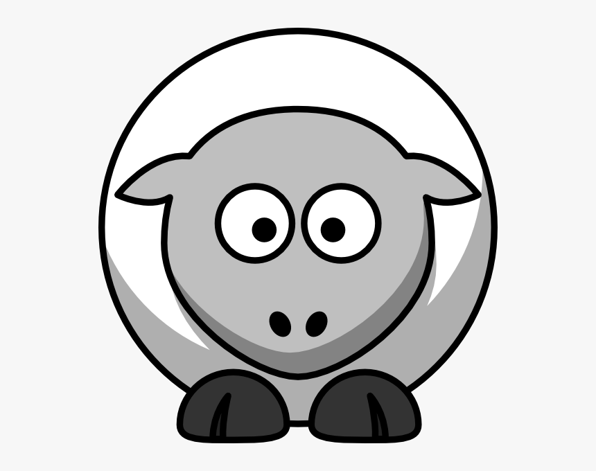 Sheep Black And White Black And White Sheep Clipart, HD Png Download, Free Download