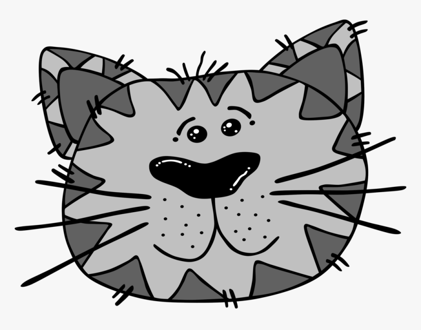 Art,monochrome Photography,carnivoran - Cat Face Clipart, HD Png Download, Free Download