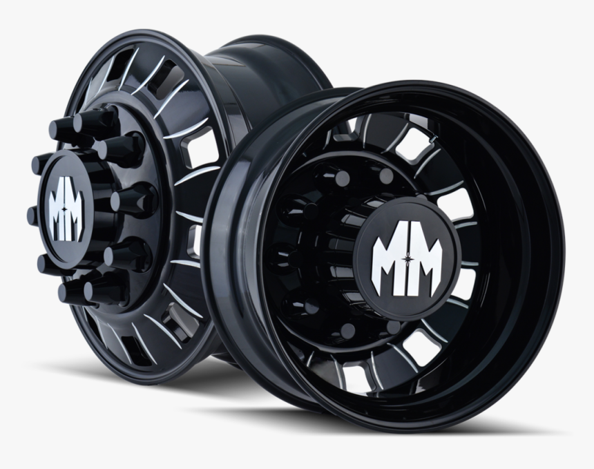 8180 Blackmilledspokes Main - Big Rig Wheel, HD Png Download, Free Download