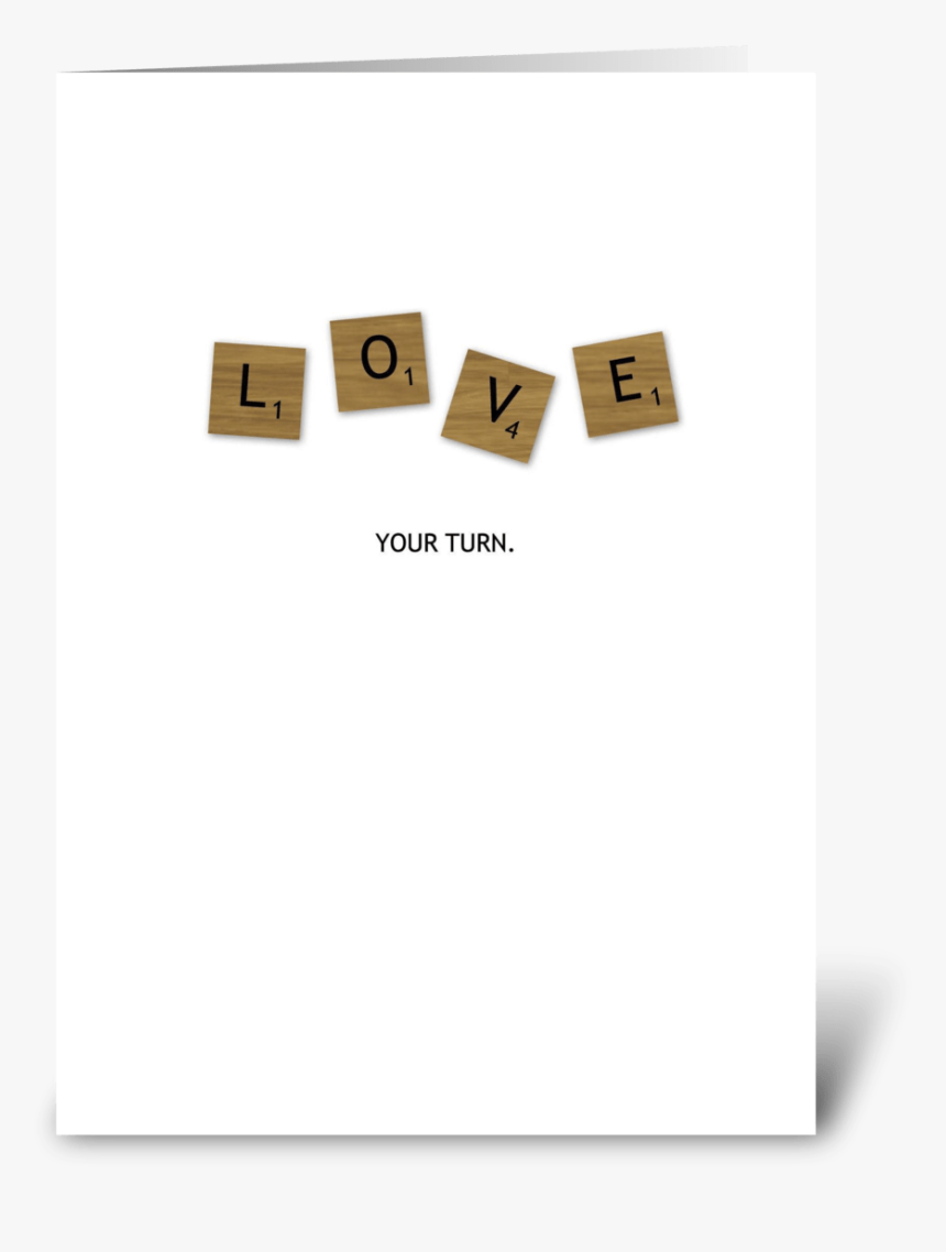 Scrabble Love Greeting Card - Paper, HD Png Download, Free Download