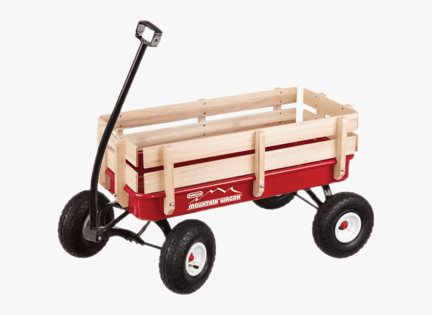 red pull along cart