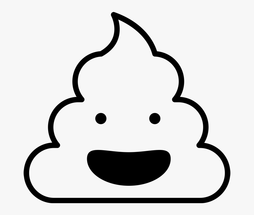 Smiley Face Clipart Black - Draw A Poop Emoji, HD Png Download, Free Download