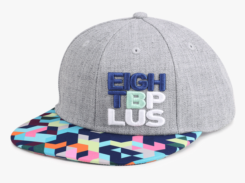 Snapback Eightbplus Grey Print - Baseball Cap, HD Png Download, Free Download