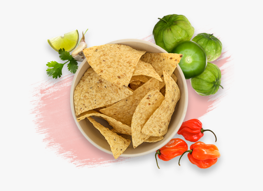 habanero tomatillo salsa tortilla chips top view hd png download kindpng habanero tomatillo salsa tortilla