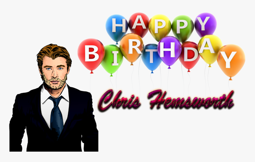 Chris Hemsworth Free Png - Balloon, Transparent Png, Free Download