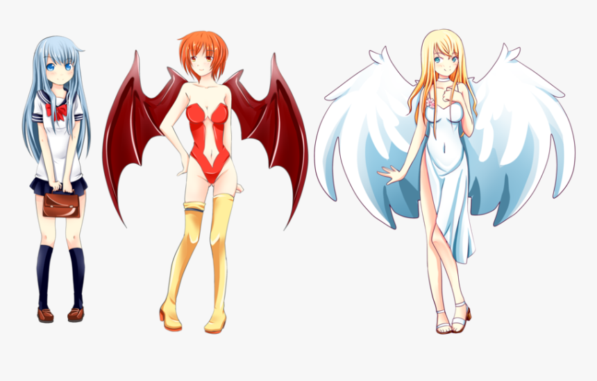 Transparent Realistic Fairy Wings Png - Angels And Demons Cartoon, Png Download, Free Download