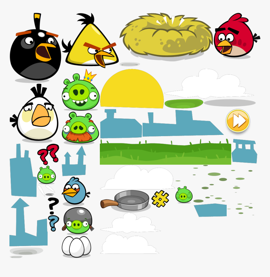 Comic Of Angry Birds - All Angry Birds Sprites, HD Png Download, Free Download