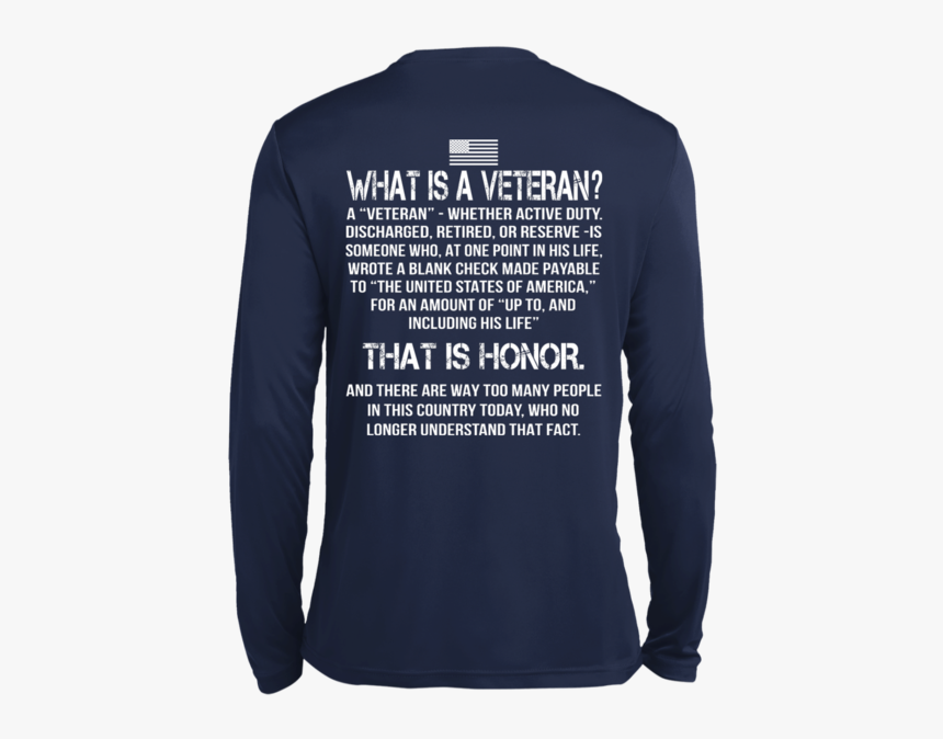 What Is A Veteran - Long-sleeved T-shirt, HD Png Download, Free Download