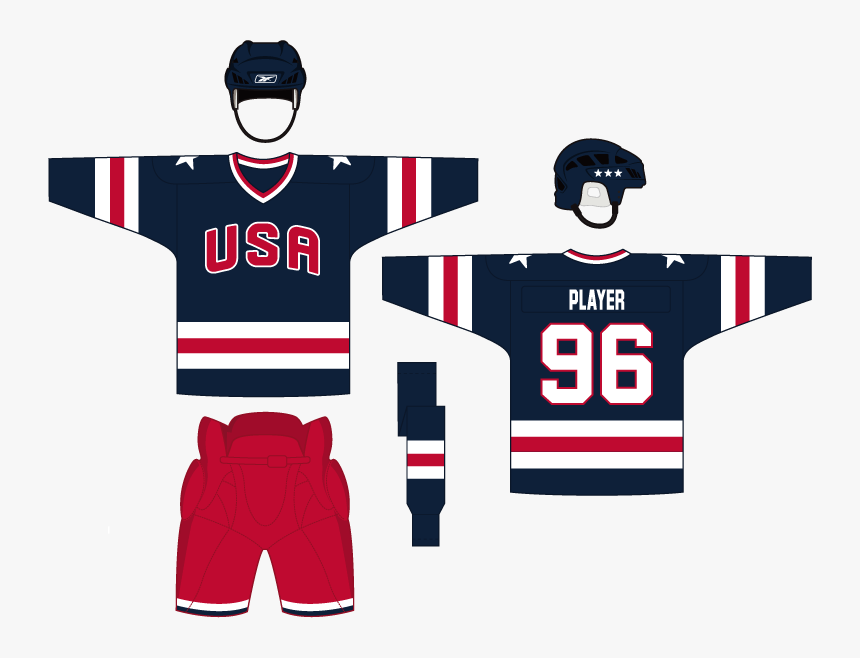 Usahockeyblue-2 - Usa Hockey Jersey Concept, HD Png Download, Free Download