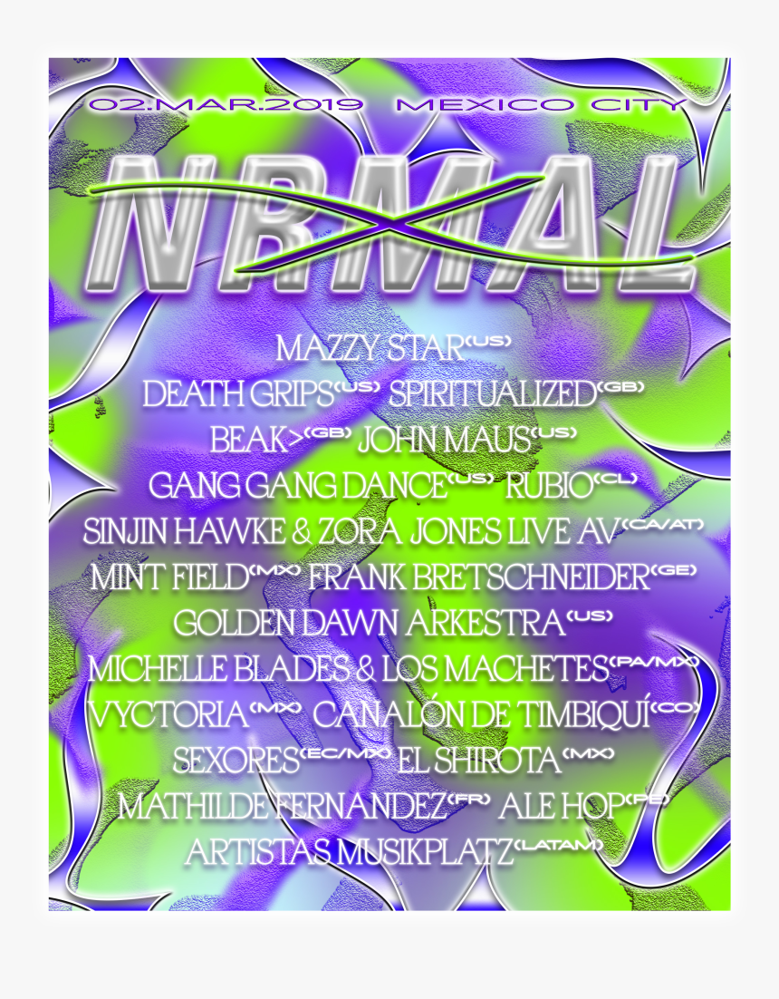 Nrmal Festival Lineup, HD Png Download, Free Download