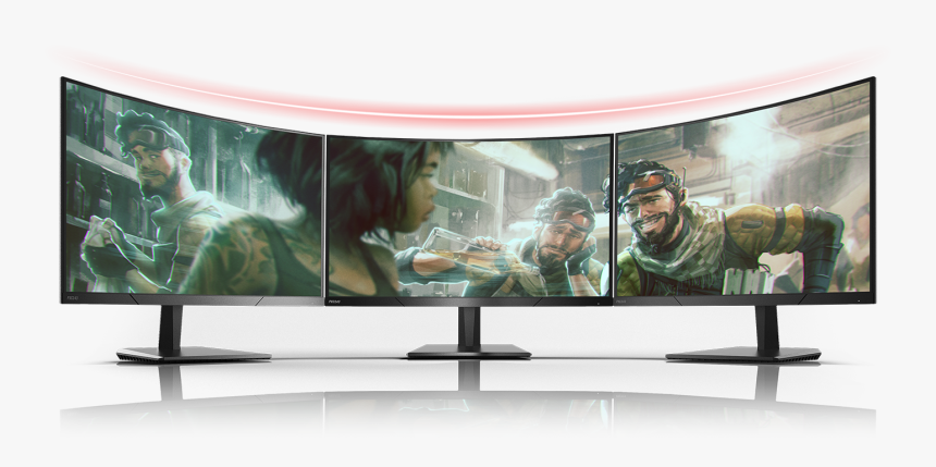 A Image Split Into Three As Each Monitor Together - Apex Legends, HD Png Download, Free Download