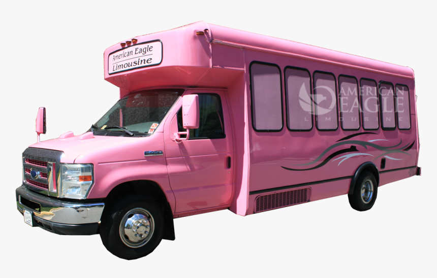 Party Bus In Dc - Pink Bus In White Background, HD Png Download, Free Download