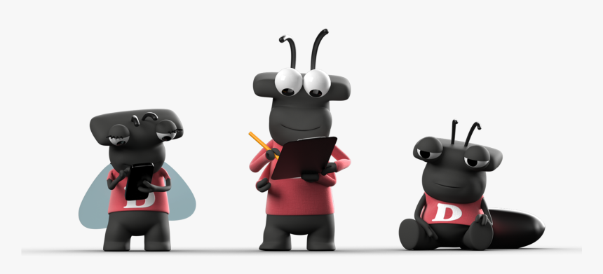 Cgi Bugs Playing On A Phone, Taking Notes, Falling - Figurine, HD Png Download, Free Download