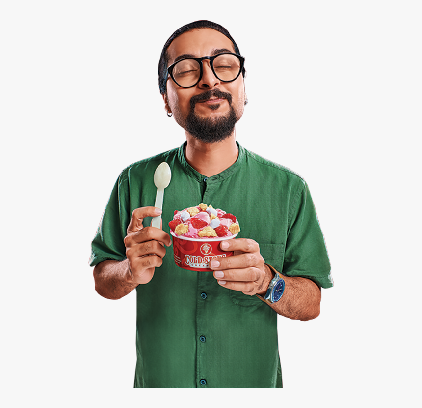 Ice Creamoholic Person Eating Ice Cream Png Transparent Png Kindpng