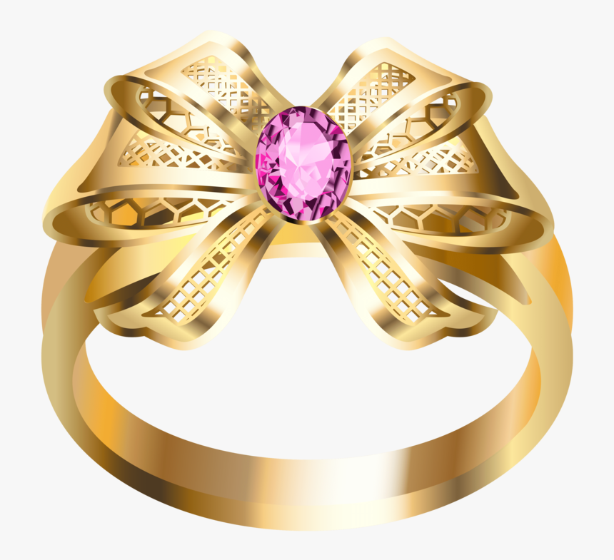 Transparent Engagement Ring Clipart Png - Gold Jewelry Ring Png, Png Download, Free Download