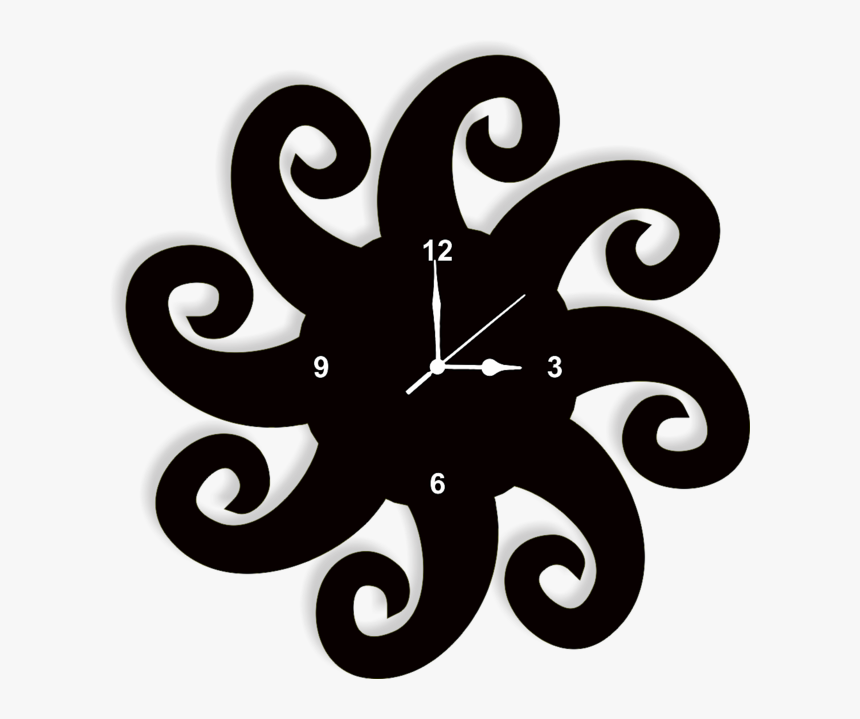 Balaji Times Wall Clock Decor075 - Octopus, HD Png Download, Free Download