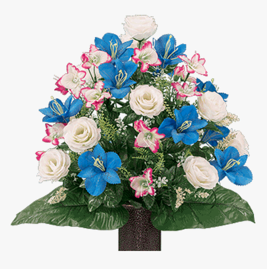 Blue Roses And White Alstroemeria, HD Png Download, Free Download