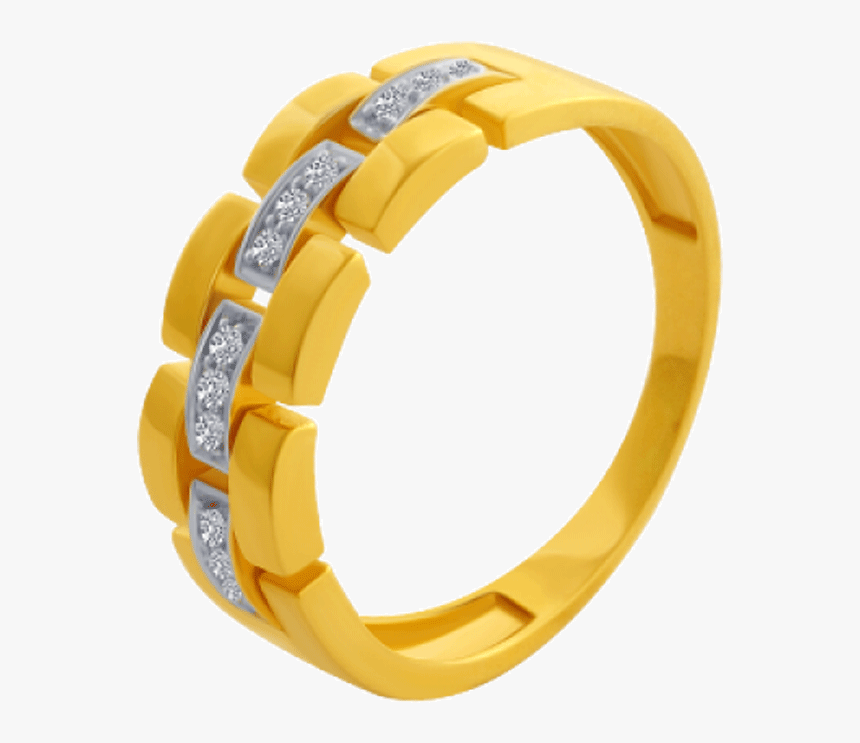 10kt Yellow Gold Ring For Men - Bangle, HD Png Download, Free Download