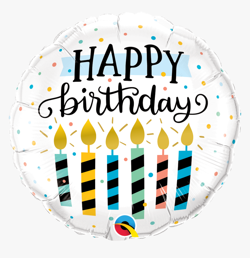 Happy Birthday Candles Balloon- - Balloon, HD Png Download, Free Download